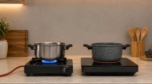 perbandingan kompor induksi dan kompor gas untuk dapur rumahan Indonesia 2026